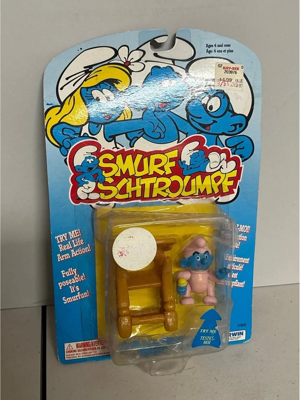 Vintage Smurf action figure